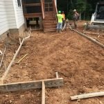 Concrete sidewalk step 2