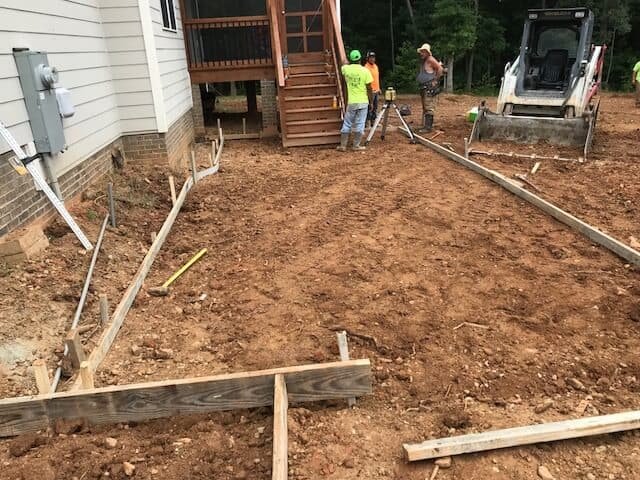 Concrete sidewalk step 2