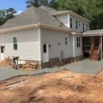 Concrete sidewalk step 3